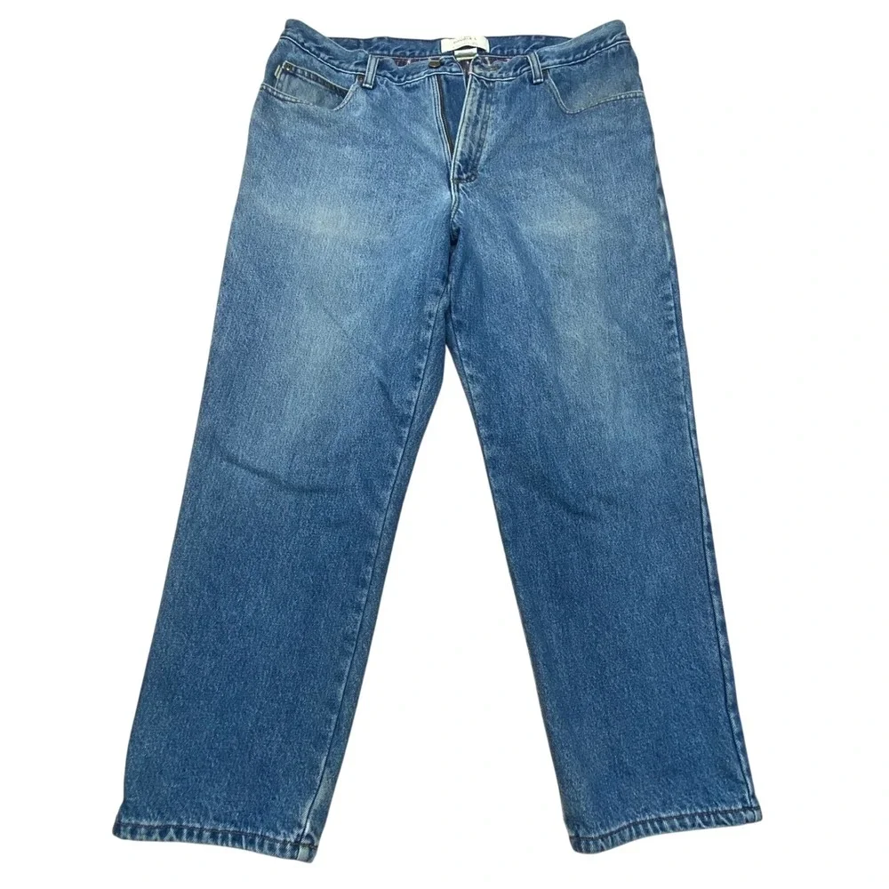 L.L. Bean Vintage Double L Classic Fit Insulated‎ Blue Denim Jeans 38x29